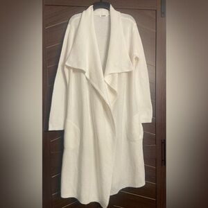 BB Dakota drape front full length duster cardigan with pockets EUC